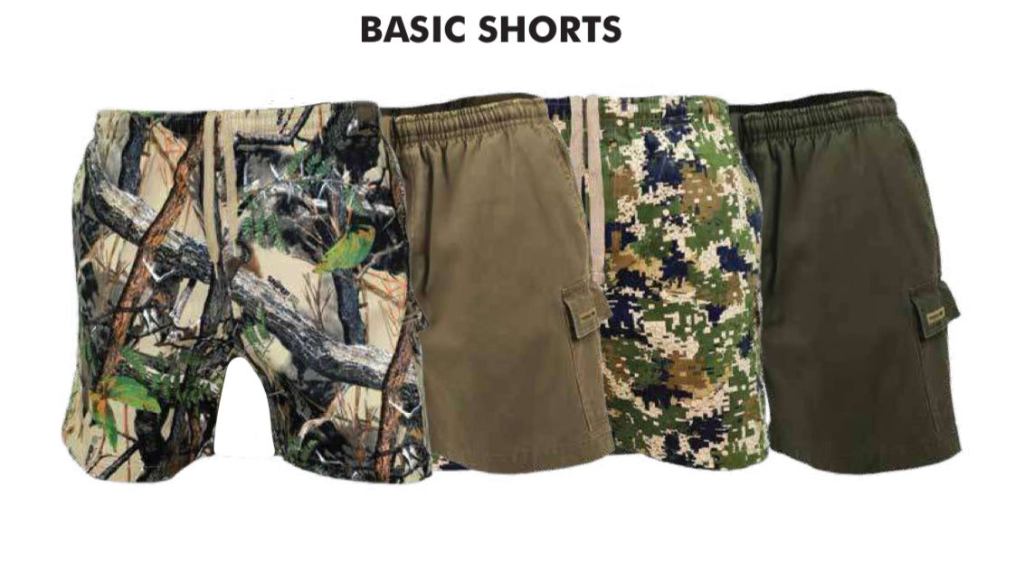 KHAKI FLEX BASIC SHORTS