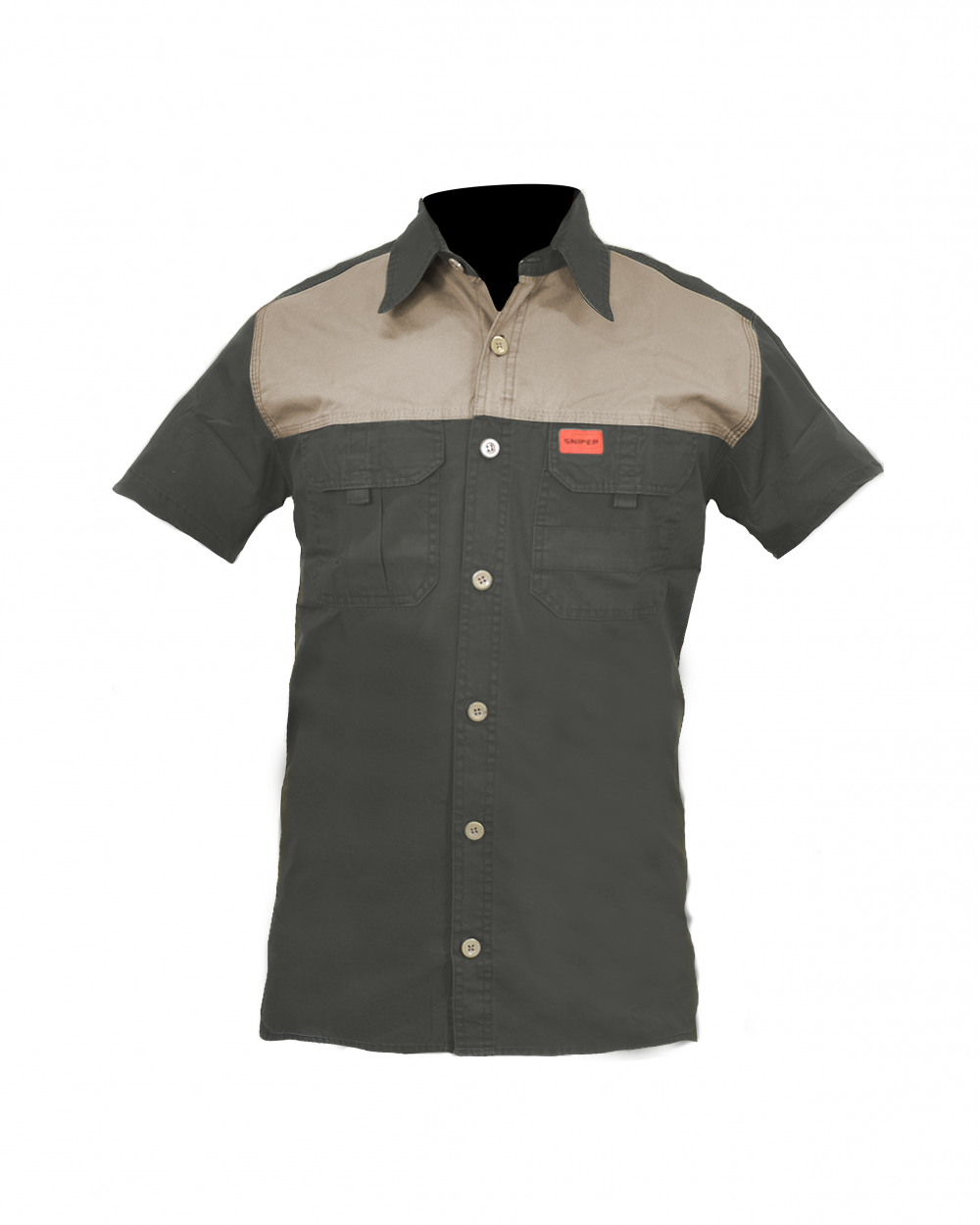 MILITARY OLIVE ADVENTURE COLOUR BLOCK SHIRT