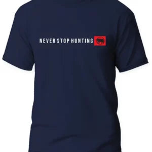 BLUE  MENS NEVER STOP T-SHIRT