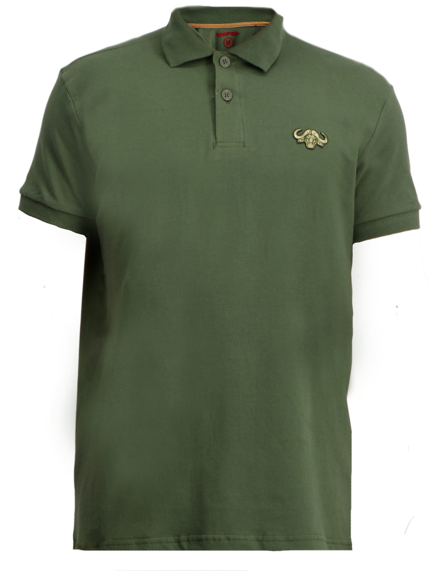 OLIVE BUFFALO LOGO SHORT SLEEVE GOLFER