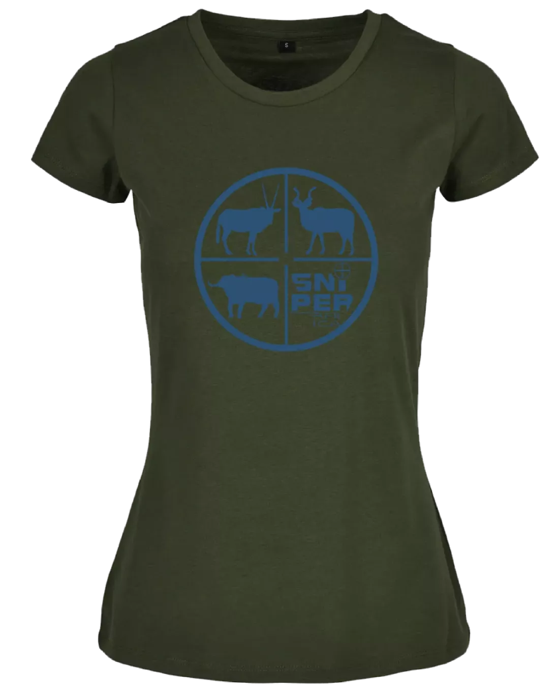 OLIVE LADIES RETICAL T -SHIRT