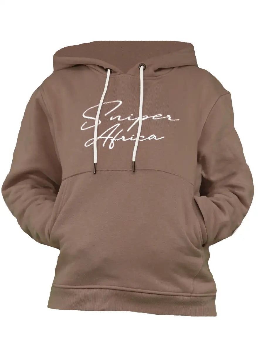 BROWN SIGNATURE UNBRUSHED LADIES HOODY