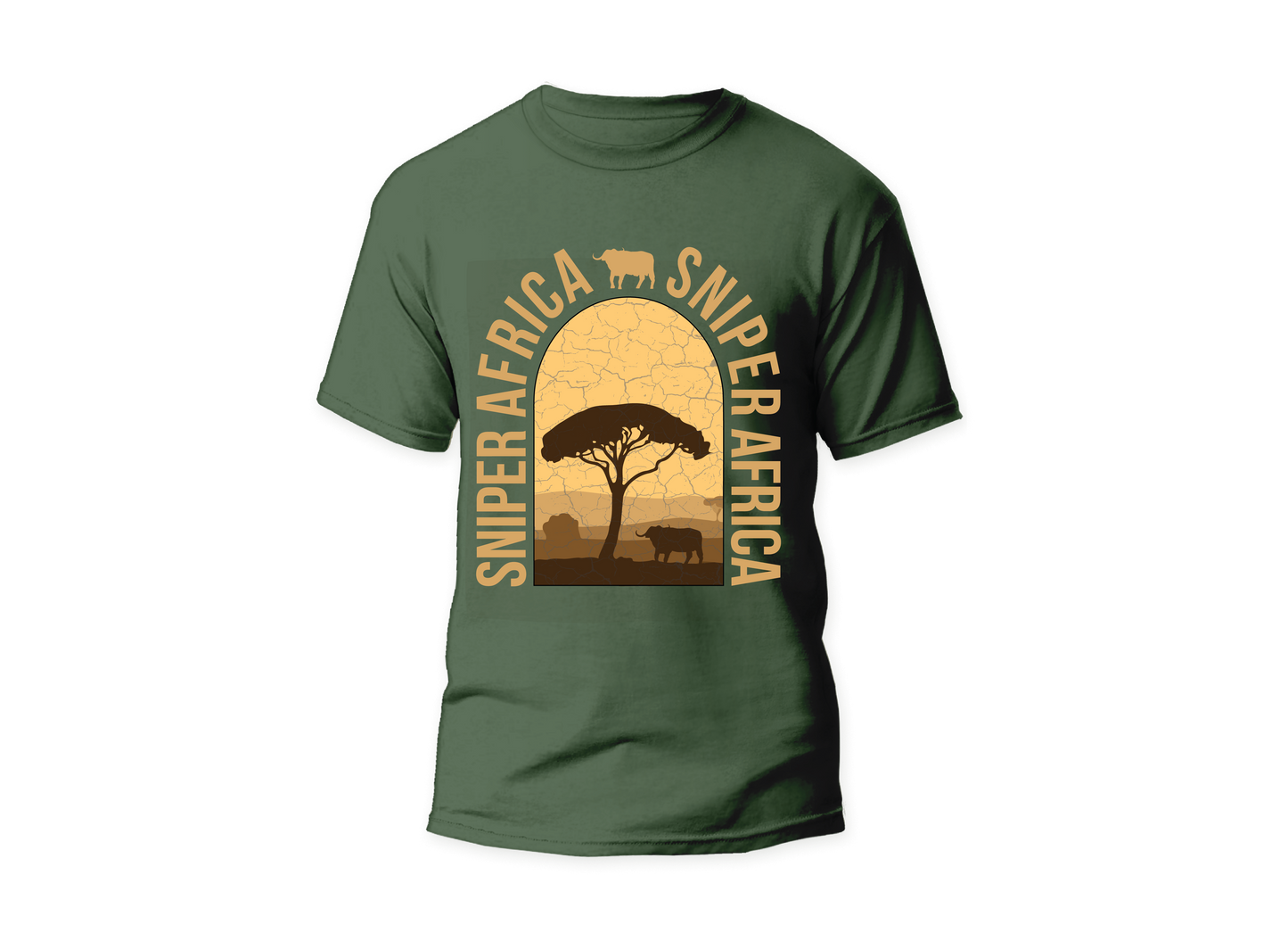 ZZZ OLIVE AFRICAN SUNSET T/SHIRT